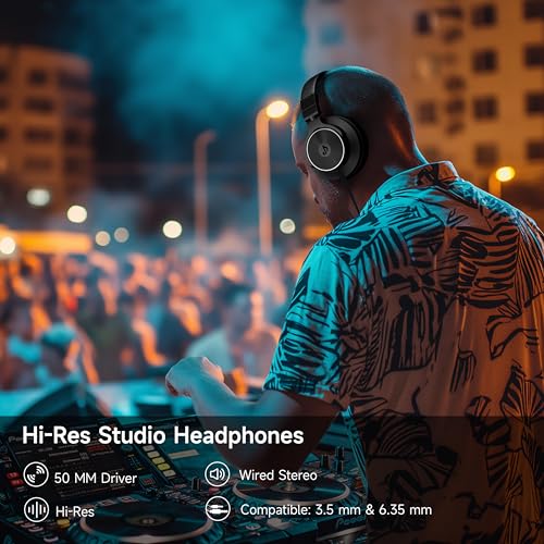 Rumoon Studio Monitor Headphones with Neodymium Drivers