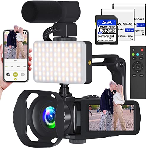 8K Camcorder with Night Vision and Microphone