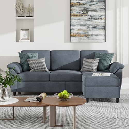 Vongrasig 79" L-Shaped Sofa Couch - Gray