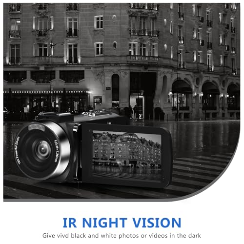 8K Camcorder with Night Vision and Microphone