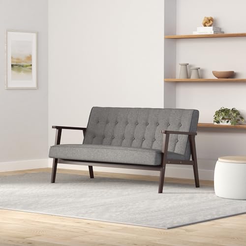 SONGMICS Mid-Century Loveseat Sofa for Small Spaces