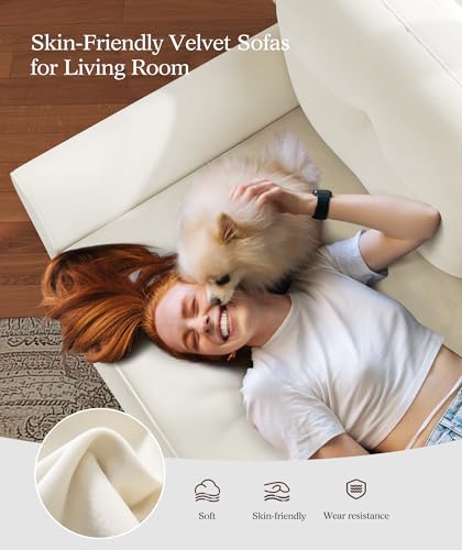 Kidirect 123cm Beige-White Mini Sofa for Small Spaces