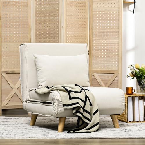 2-in-1 Convertible Sofa Bed with Adjustable Backrest