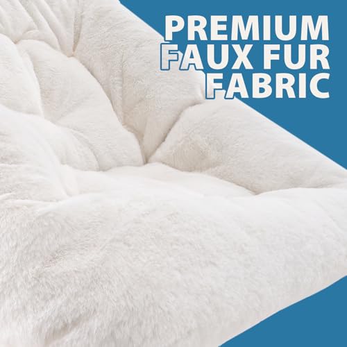 OAKHAM Foldable Saucer Chair with Faux Fur