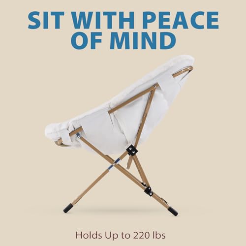 OAKHAM Foldable Saucer Chair with Faux Fur