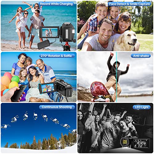 FHD 1080P Vlogging Camera with Microphone & Accessories