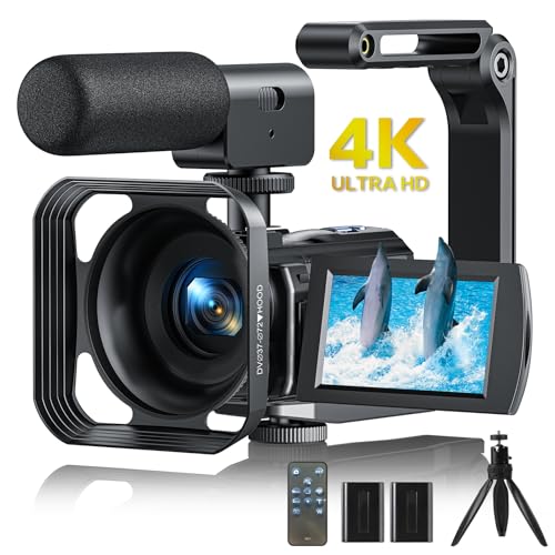 4K Vlogging Camera with Microphone and Stabilizer