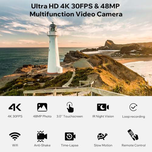 4K Vlogging Camera with Microphone and Stabilizer