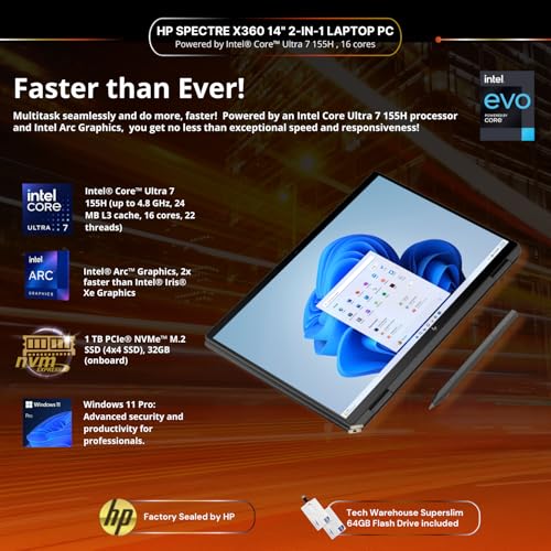 HP Spectre x360 14" 2-in-1 Laptop with Flash Drive