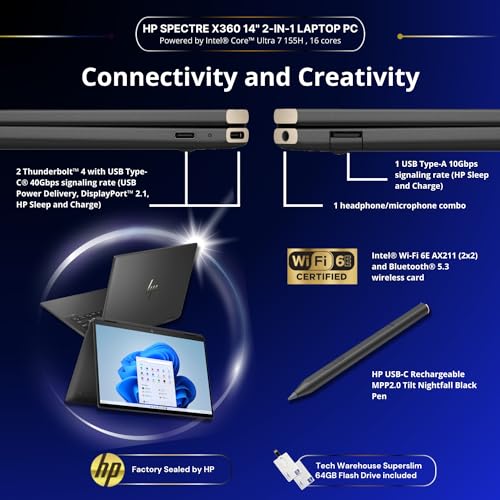 HP Spectre x360 14" 2-in-1 Laptop with Flash Drive
