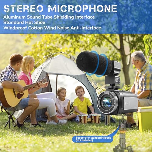 1080P FHD Vlogging Camera with Microphone and Accessories