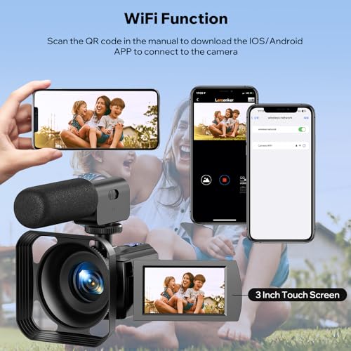 4K Vlogging Camera with Microphone and Stabilizer