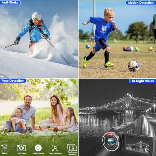 1080P FHD Vlogging Camera with Microphone and Accessories