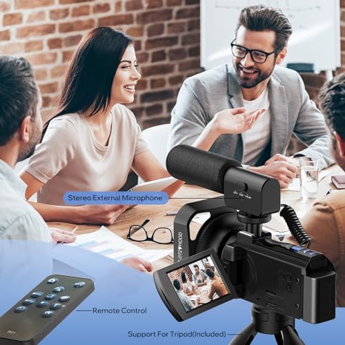 4K Vlogging Camera with Microphone and Stabilizer