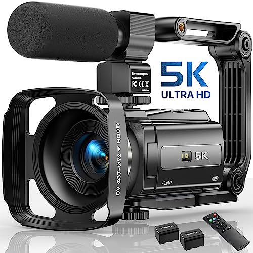 5K Vlogging Camera with Microphone and Accessories
