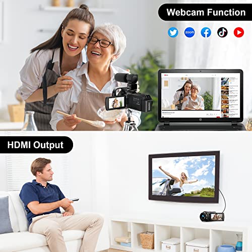 5K Vlogging Camera with Microphone and Accessories