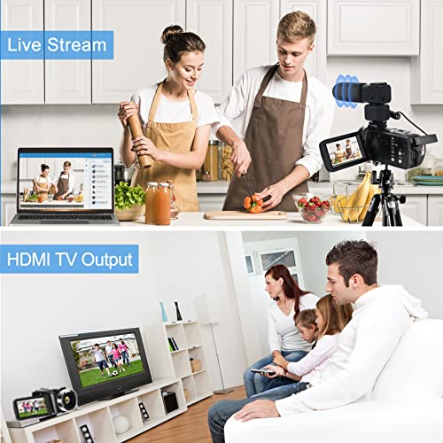 4K Ultra HD Vlogging Camera with Microphone & Stabilizer