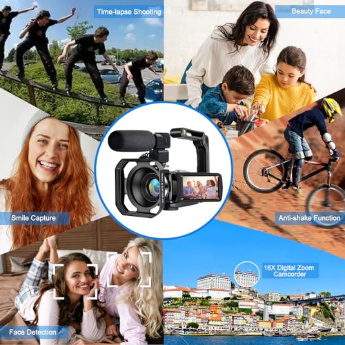 4K Ultra HD Vlogging Camera with Microphone & Stabilizer