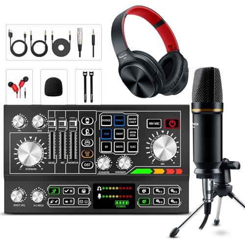 Podcast Equipment Bundle with Aluminum Panel & Microphone