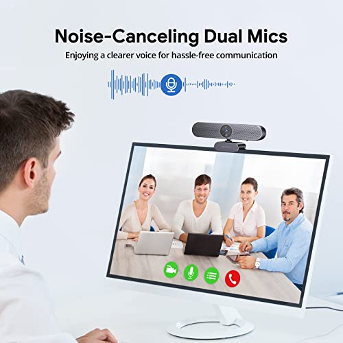 4K Zoomable Webcam with Microphone and Remote