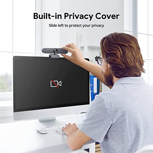 4K Zoomable Webcam with Microphone and Remote
