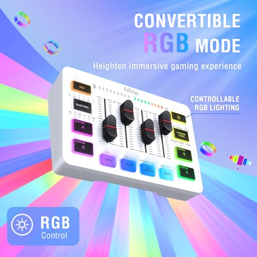 FIFINE XLR/USB Podcast Microphone and Mixer Bundle