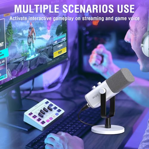 FIFINE XLR/USB Podcast Microphone and Mixer Bundle