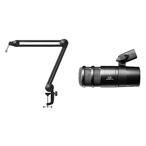 Audio-Technica AT8700 Adjustable Microphone Boom Arm (at 8700) & AT2040 Hypercardioid Dynamic Podcast Microphone (at 2040), XLR,Black