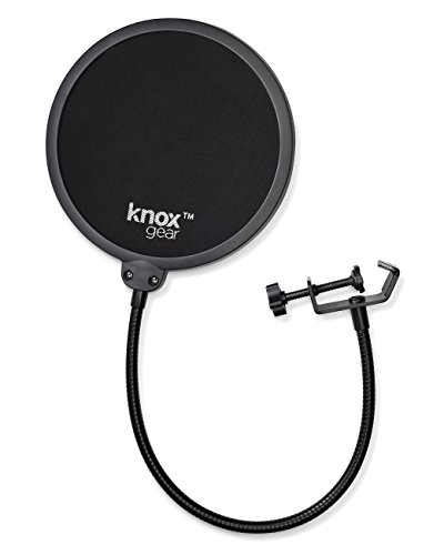 Blue Yeti Nano Premium USB Microphone (Shadow Gray) with Knox Gear Boom Scissor Arm and Knox Gear Pop Filter