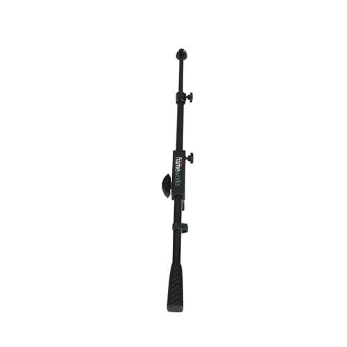 Gator Frameworks Microphone Stand with 12" Weighted Base and Deluxe Soft Grip Squeeze Height Adjustment (GFW-MIC-1201), 12" Weighted Base - Deluxe Height Adjust & Boom Arm (GFW-MIC-0020)