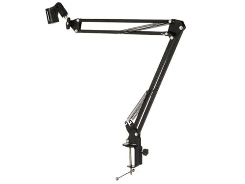 StreamEye BOOMARM1 Boom Arm Mic Stand with Desktop Mount (Four-Pack), Detachable Clips, Professional Grade XLR Cables, Microphone Pop Filters and Cable Ties