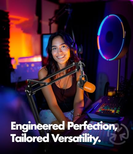 Movo 2-Pack CastMic Dynamic XLR Podcast Microphone Bundle with Mic Boom Arm for PC, Gaming, Streaming, YouTube, and Musicians - Cardioid Podcast Mic for Content Creators