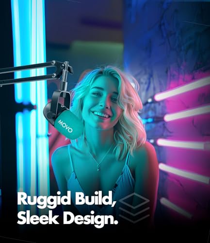 Movo 2-Pack CastMic Dynamic XLR Podcast Microphone Bundle with Mic Boom Arm for PC, Gaming, Streaming, YouTube, and Musicians - Cardioid Podcast Mic for Content Creators