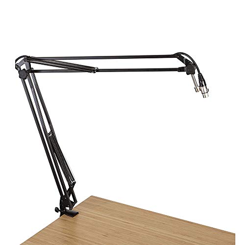 Samson C01 Studio Condenser Mic + Pop Filter and Gooseneck + Spider Shock Mount + Desk-Mounted Broadcast/Podcast Boom Mic Stand - Deluxe Bundle