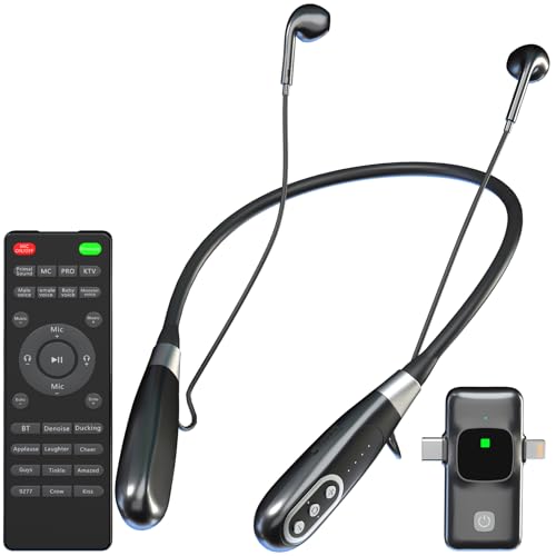 Podcast Equipment Bundle, 2024 Wireless Sound Card Headset, Portable Multi-function Remote Control Sound Card, Suitable for indoor & outdoor Streaming, Live broadcast, Games, Tiktok, YouTube