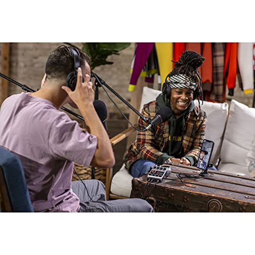 Zoom PodTrak P4 Portable Podcast Recorder with 3x Zoom ZDM-1 Podcast Microphone and Headphone Bundle, 4x AA Batteries, 32GB SD Card, USB-C to USB-C Cable and StreamEye Polishing Cloth