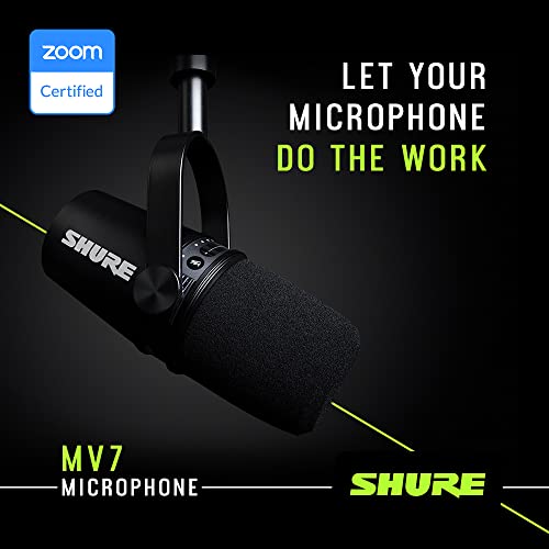 Shure MV7 Silver USB Podcast Microphone