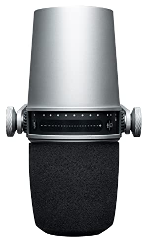 Shure MV7 Silver USB Podcast Microphone