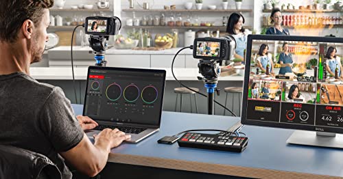 Blackmagic Design ATEM Mini Pro HDMI Live Stream Switcher Bundle with 6’ HDMI Cable, 7’ Cat5e Cable, and 5-Pack of SolidSignal Cable Ties (SWATEMMINIBPR)