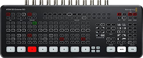 Blackmagic Design ATEM SDI Extreme ISO Live Stream Switcher Bundle with 8’ 6G-SDI Cable, 7’ Cat5e Cable, and 5-Pack of SolidSignal Cable Ties (SWATEMMXEPCEXTISO)