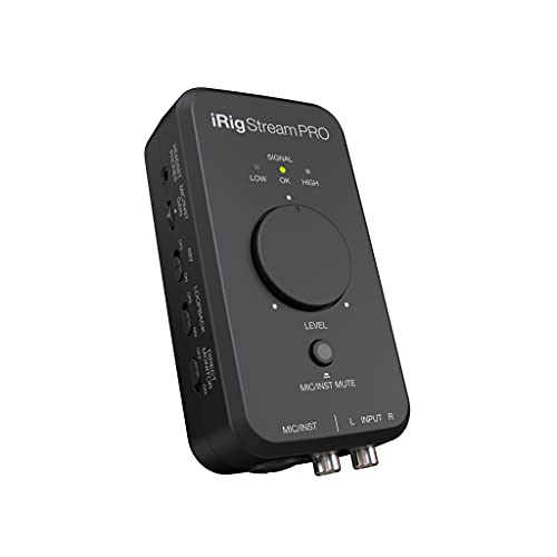 IK Multimedia iRig Stream Pro Streaming audio interface with in-line multi-input mixer, professional quality streaming, right in the palm of your hand.