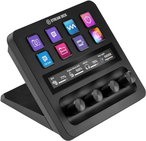 Elgato Audio Mix Bundle - Audio Mixer, Studio Controller, Dynamic XLR Microphone for Podcasting, Streaming, Gaming, Content Creators, Customizable Touch Strip, dials and LCD Keys, PC/Mac
