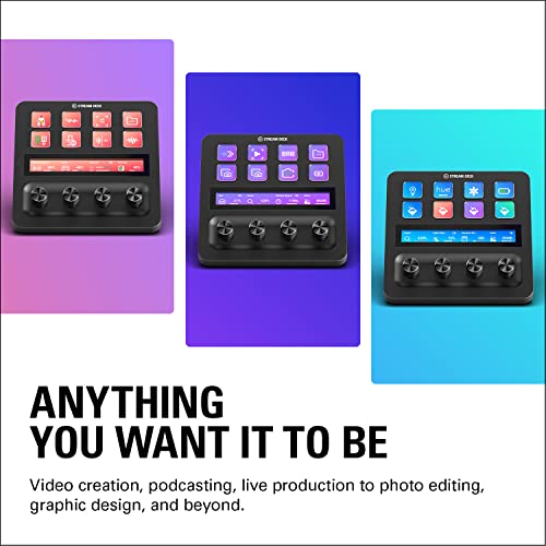 Elgato Audio Mix Bundle - Audio Mixer, Studio Controller, Dynamic XLR Microphone for Podcasting, Streaming, Gaming, Content Creators, Customizable Touch Strip, dials and LCD Keys, PC/Mac