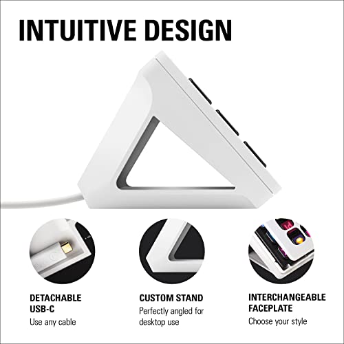 Elgato Stream Deck MK.2 White – Studio Controller, 15 macro keys, trigger actions in apps and software like OBS, Twitch, ​YouTube and more, works with Mac and PC