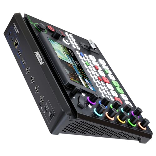 RGBlink Mini-Edge, All in One Video Mixer Switcher 4K Multi-Cam PTZ Controller with 8-Ch Audio Input, 5-Ch Video Input Video Production Solution for Live Streaming, Podcasting, Content Creation...
