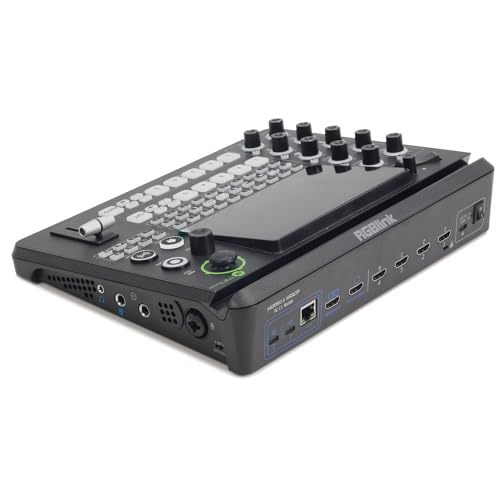 RGBlink Mini-Edge, All in One Video Mixer Switcher 4K Multi-Cam PTZ Controller with 8-Ch Audio Input, 5-Ch Video Input Video Production Solution for Live Streaming, Podcasting, Content Creation...