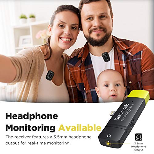 Saramonic Blink500 Pro Dual-Channel Wireless Lavalier Microphone for iPhone iPad, with Charging Box, Video Recording Facebook Live Stream YouTube Podcast Vlog Interview