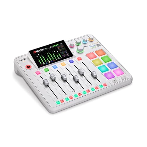 RØDE RØDECaster Pro II All-in-One Production Solution for Podcasting, Streaming, Music Production and Content Creation (White)