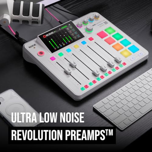 RØDE RØDECaster Pro II All-in-One Production Solution for Podcasting, Streaming, Music Production and Content Creation (White)
