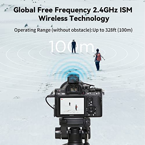 BOYA Wireless Lavalier Microphone System, by-XM6 2.4GHz Dual Lavalier Mic Lapel Microphone for iPhone/Android, DSLR Camera Microphone Real-time Audio Monitor Recording Vlog Transmitter 2 + Receiver 1